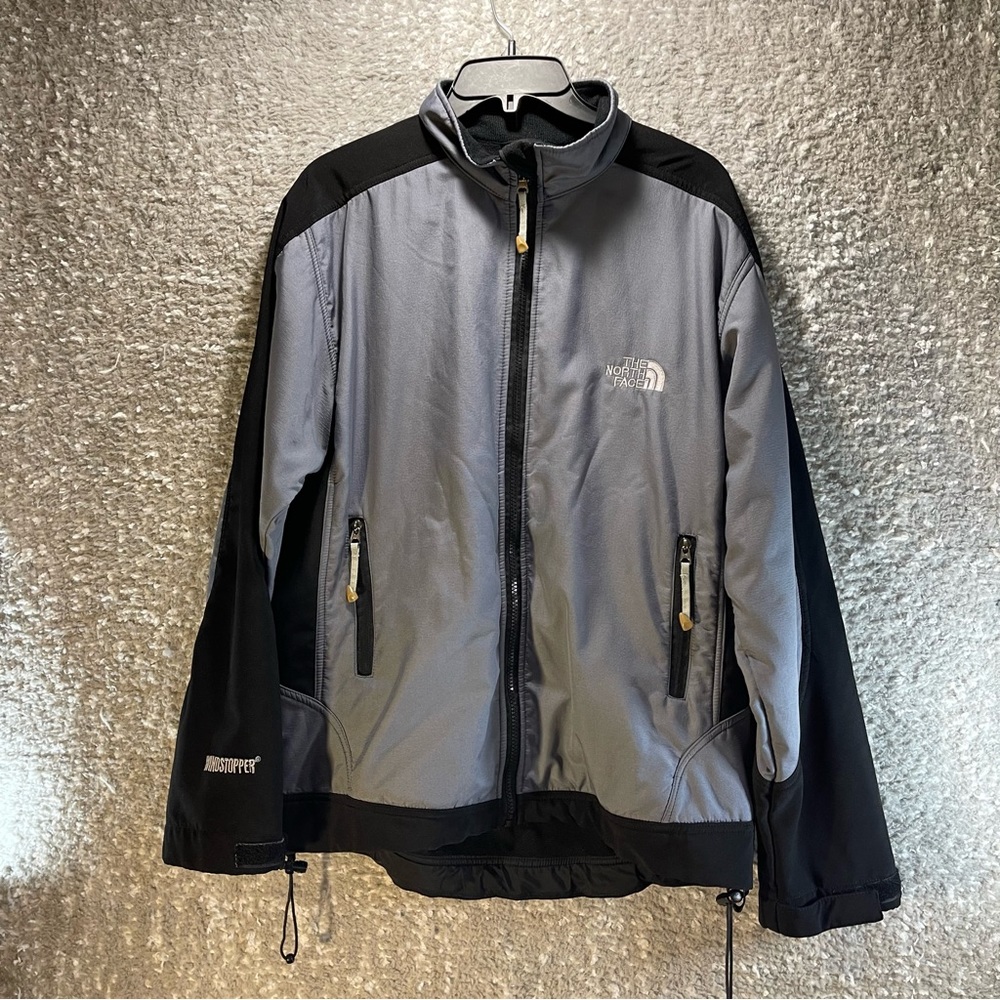 The North Face Summit Series Windstopper Jacket Men's Small Gray Black Zipper